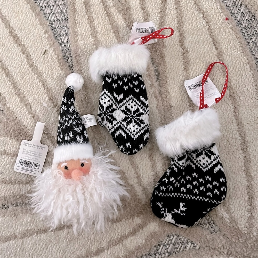 Fabric Christmas Ornament Set | 3 pcs